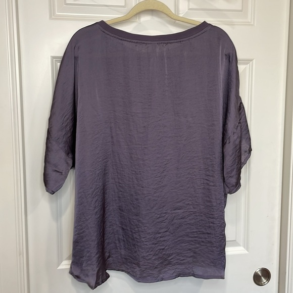 Adore Me PJ Set Size XL Purple Short Sleeve Top Elastic Shorts - Picture 6 of 14